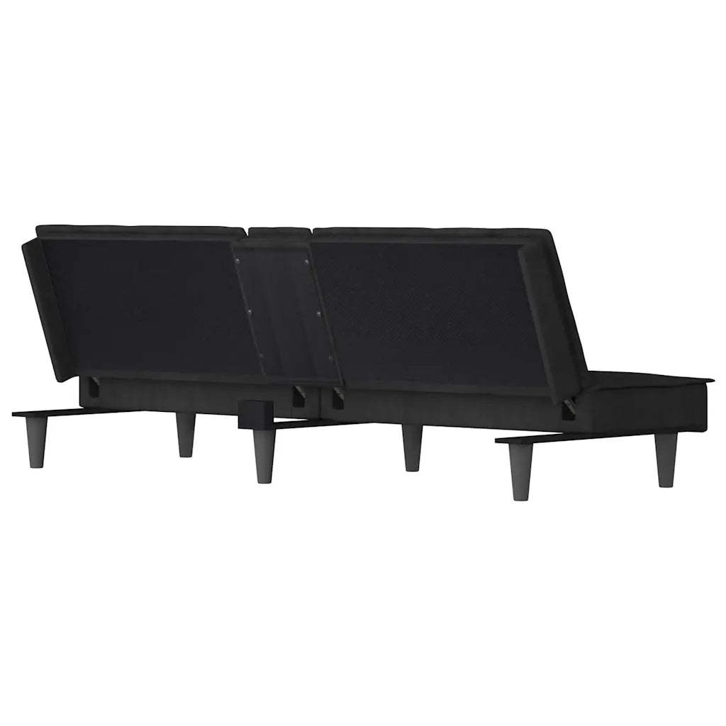 Divano letto | Sof¨¤ letto | Letto singolo con Portabicchieri in Velluto Nero