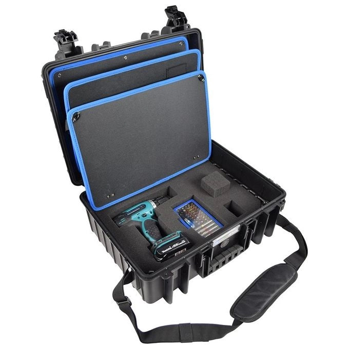 BandW 117.17-P JET 5000 Valigetta Portautensili in Polipropilene con Tasche e Divisori Interni 19.1 l 25 Kg colore Nero