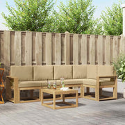 Set di divani da esterno 6 pz Bianco e Beige 3387672