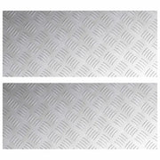 Gradini per Scale 2 pz | Tappetini per scale autoadesivi Argento 70 x 30 cm Alluminio