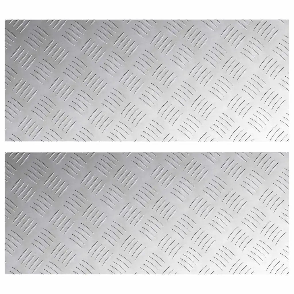 Gradini per Scale 2 pz | Tappetini per scale autoadesivi Argento 70 x 30 cm Alluminio