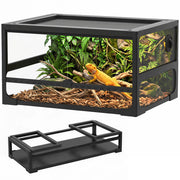Rettilario Rialzato Pieghevole ¨C zephmum ¨C Nero 60x45x32 cm