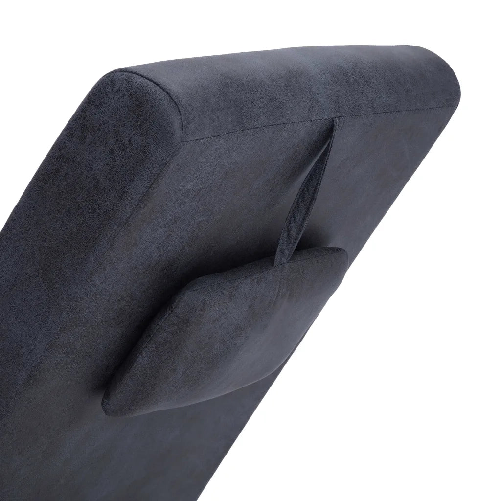 Sdraio Massaggiante con Cuscino Grigia Similpelle Scamosciata CFW2365735