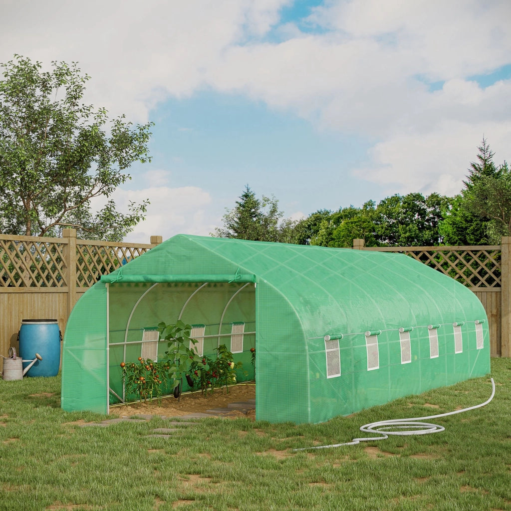 Serra Tunnel per Giardino ¨C Minimal ¨C Verde Acciaio 8x3x2m