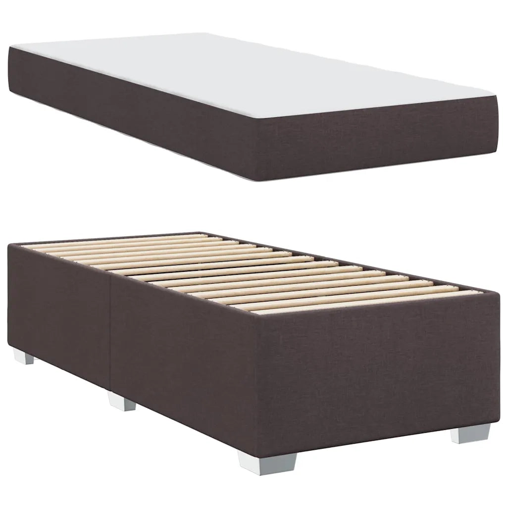 Struttura del letto Marrone Scuro 90 x 190 cm Tessuto 3399155
