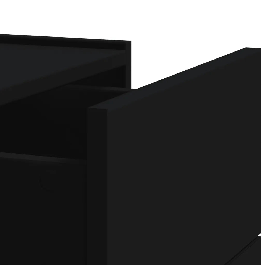 Comodini a Muro 2 pz Nero 45x30x35 cm 848328