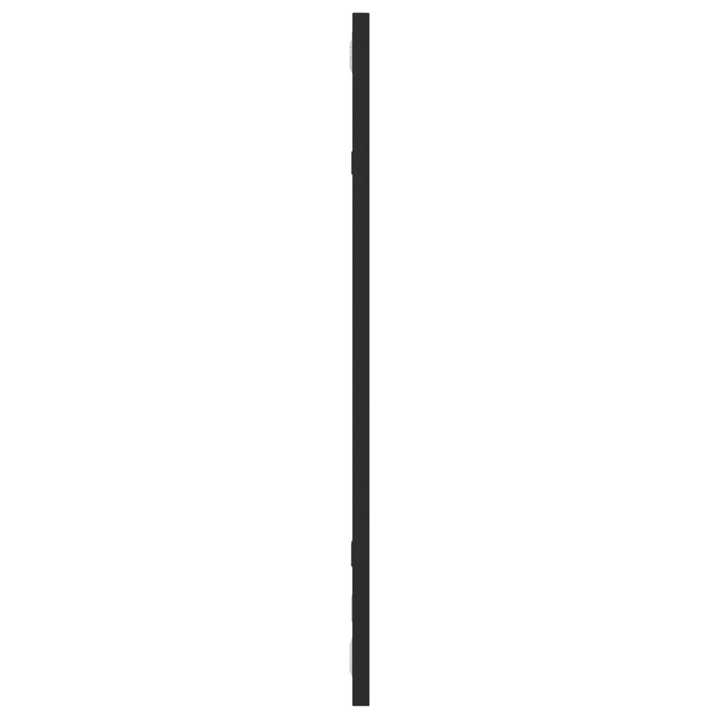 Specchio da Parete Nero 30x60 cm Rettangolare in Ferro 358628