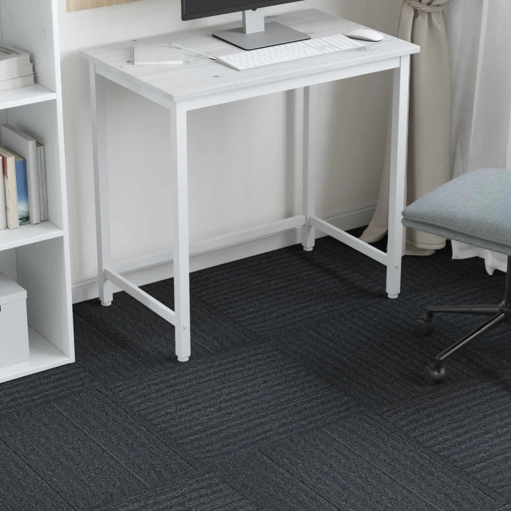 Piastrella per Tappeto Grigio Medio con Strisce 50 x 50 cm CFW3369651