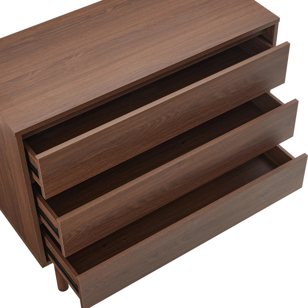 Cassettiera in legno scuro 3 cassetti SARAH
