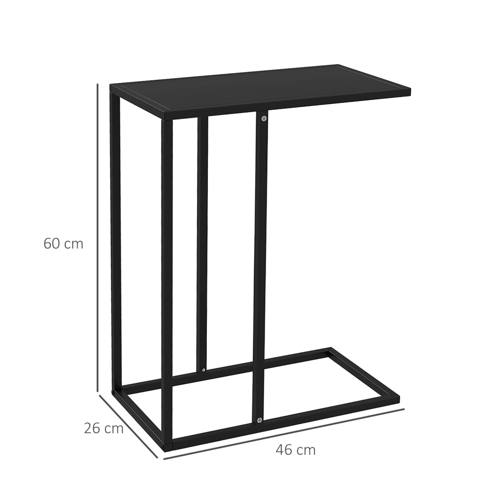 TAVOLINO C-Form 46x26x60 cm Acciaio Nero