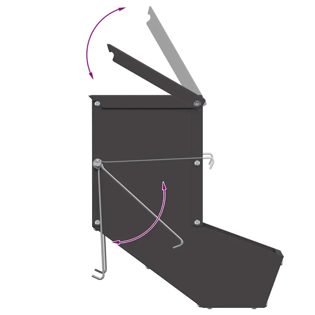 Mangiatore per conigli Nero 12,5 x 26 x 28,5 cm 874597