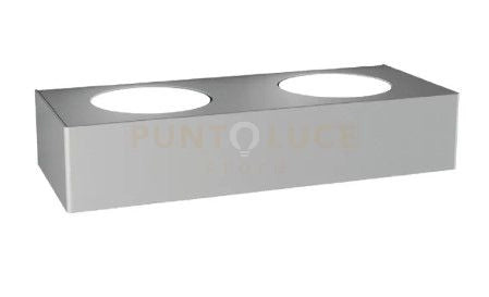 AREA APPLIQUE 2 LUCI MONOEMISSIONE GRIGIO 1127-A2-GR