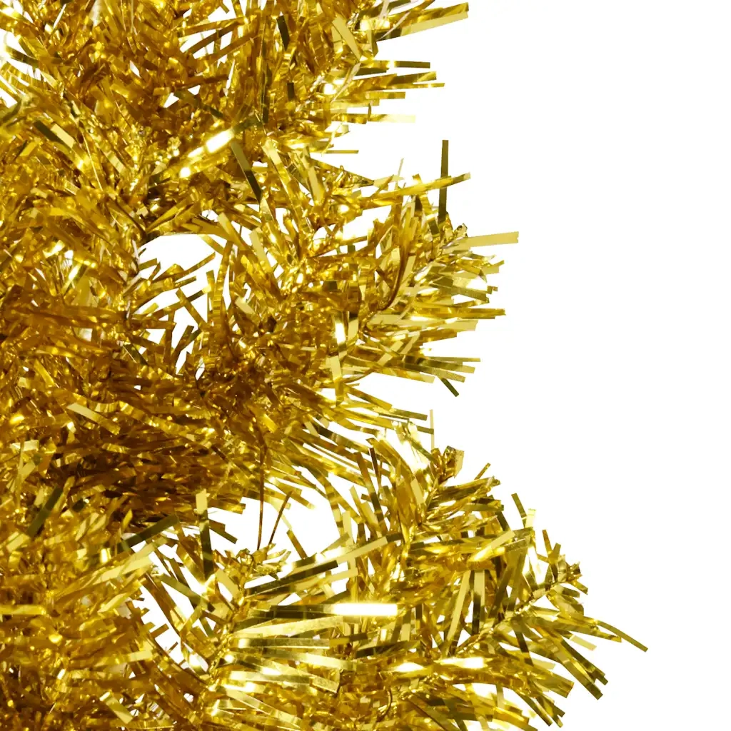 Albero Natale | Decorazioni natalizie Artificiale Sottile a Met¨¤ con Supporto Oro 150cm