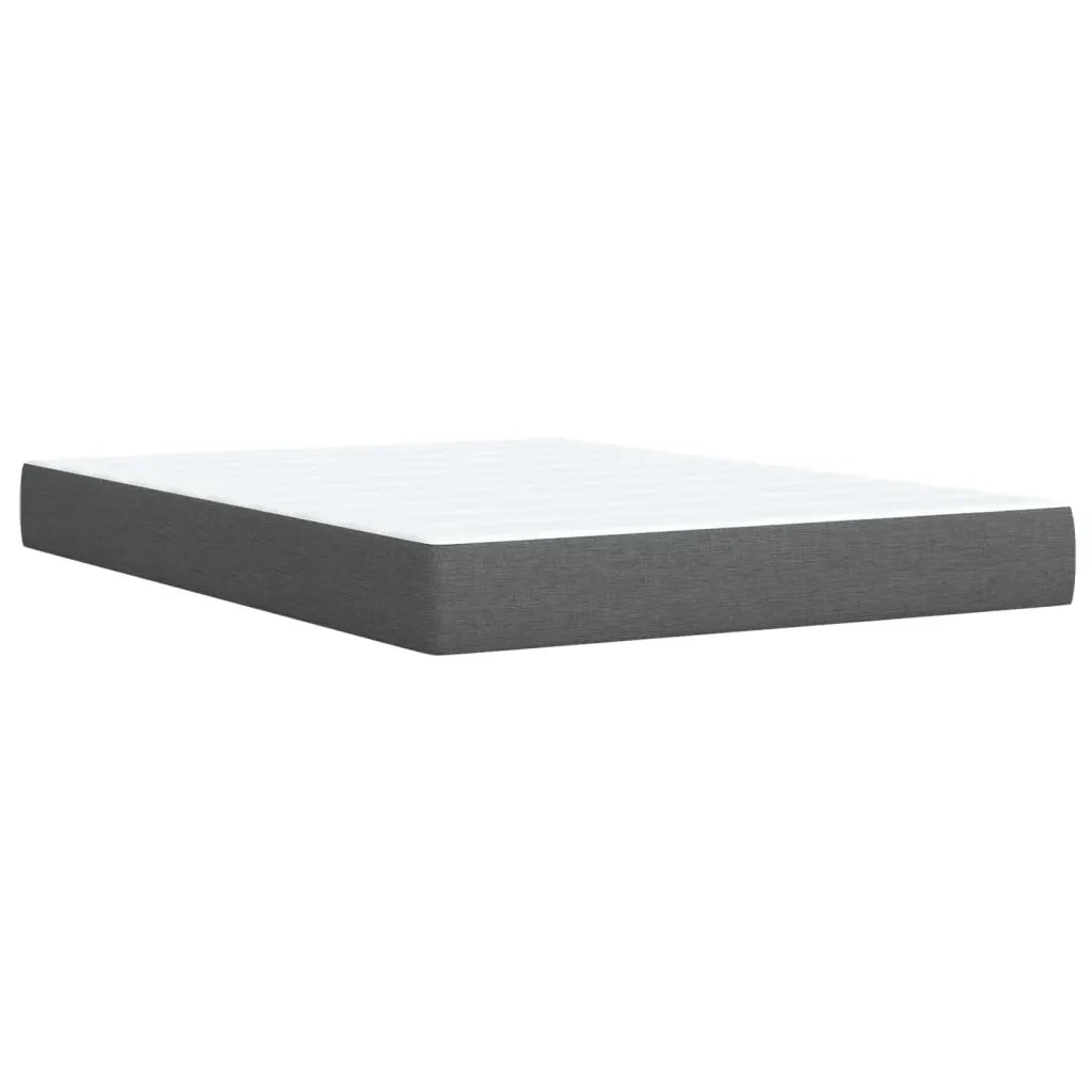 Giroletto a Molle con Materasso Grigio Scuro 160x200 cm Tessuto 3287120