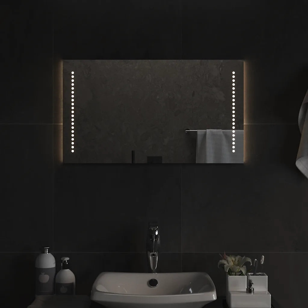Specchio da Bagno con Luci LED 70x40 cm 151726
