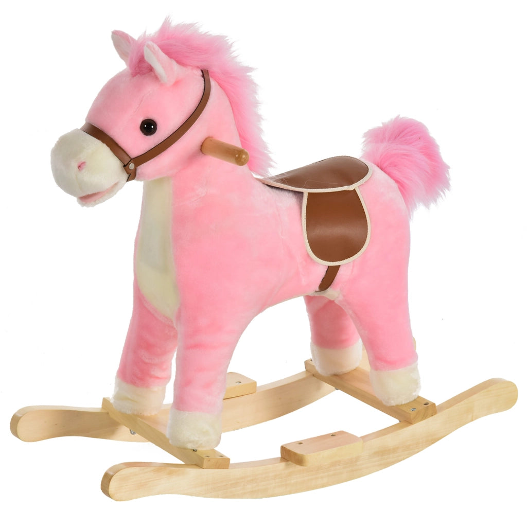 Cavallo a Dondolo per Bambini con Suoni ¨C Minimal ¨C Rosa