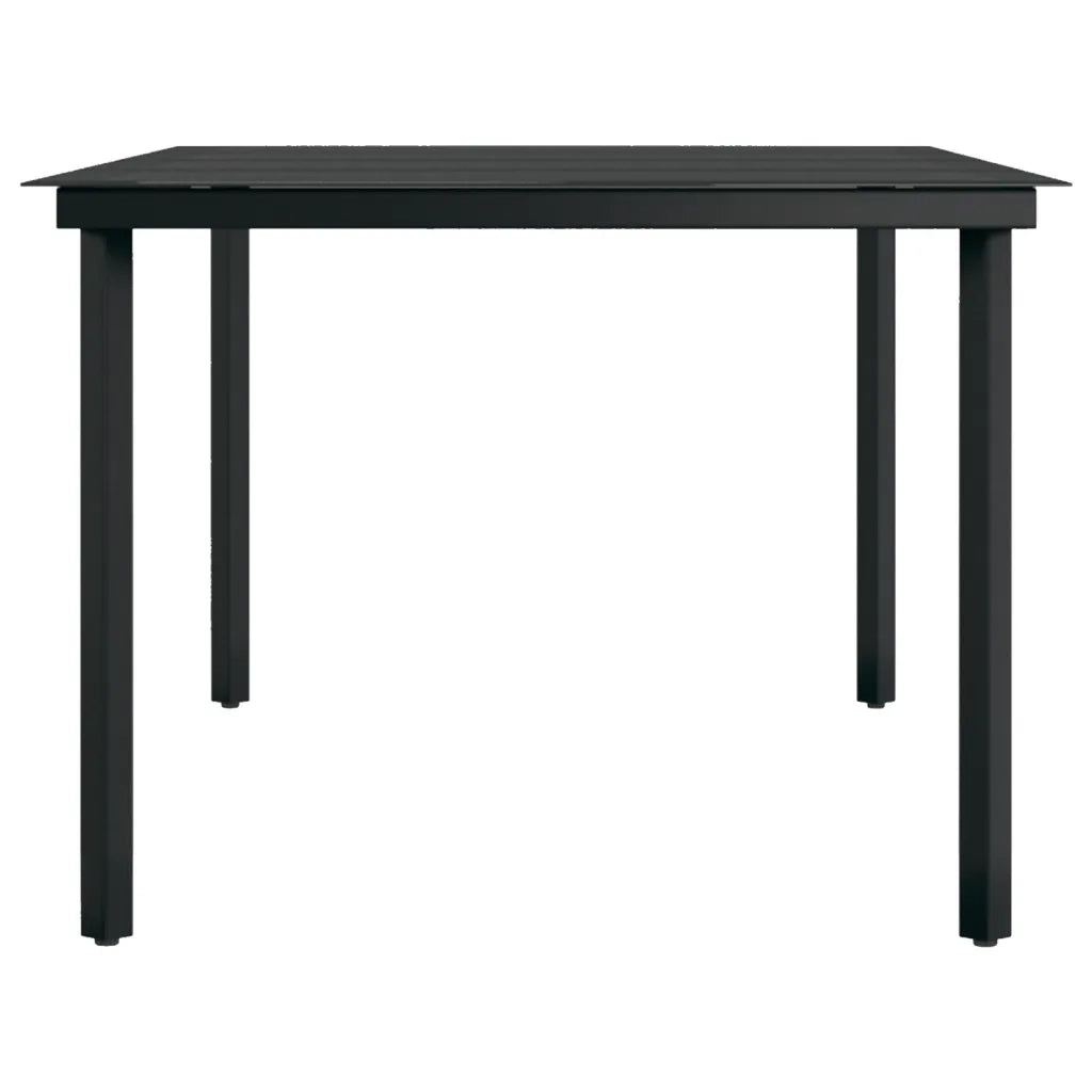 Set da Pranzo per Giardino 9 pz con Cuscini Neri 3099382