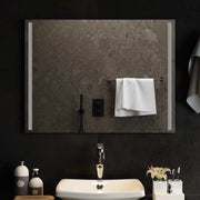Specchio da bagno LED Trasparente 80 x 60 cm vetro temperato 42045799