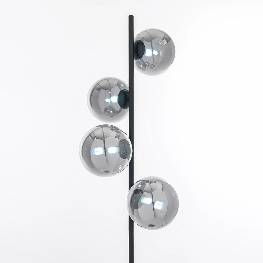 Lampada da terra EDERA nero