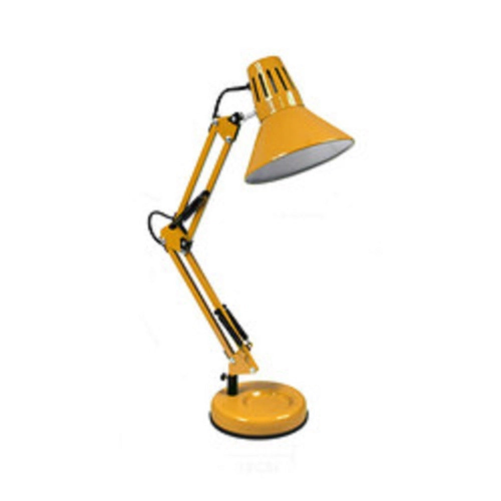 Trade Shop - Lampada Da Scrivania Con Braccio Snodabile Attacco E27 Luce Tavolo Per Ufficio - Giallo