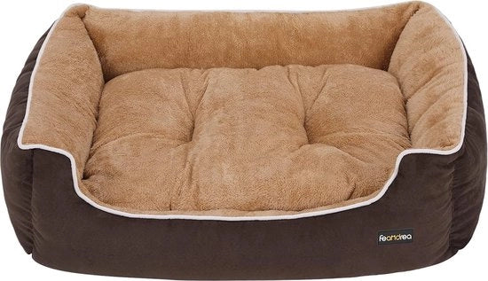 Cuscino per Cani - Sovrappensiero e Comodo - 1 pezzo - Marrone e Beige - 90 x 25 x 75 cm