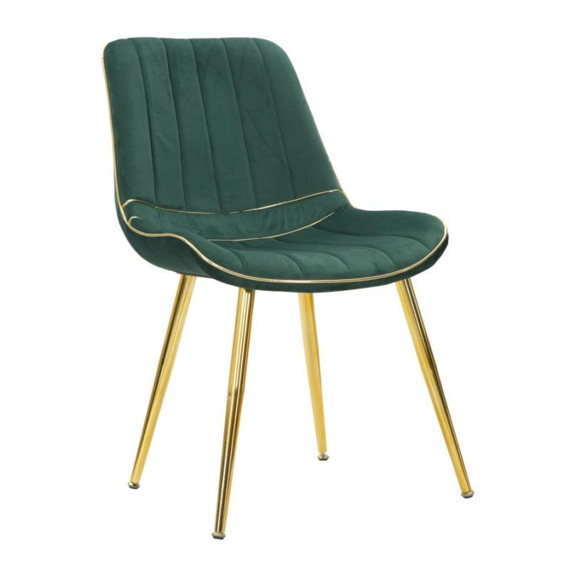 Sedia Paris Verde/gold Set 2 Pz cm 51x59x79