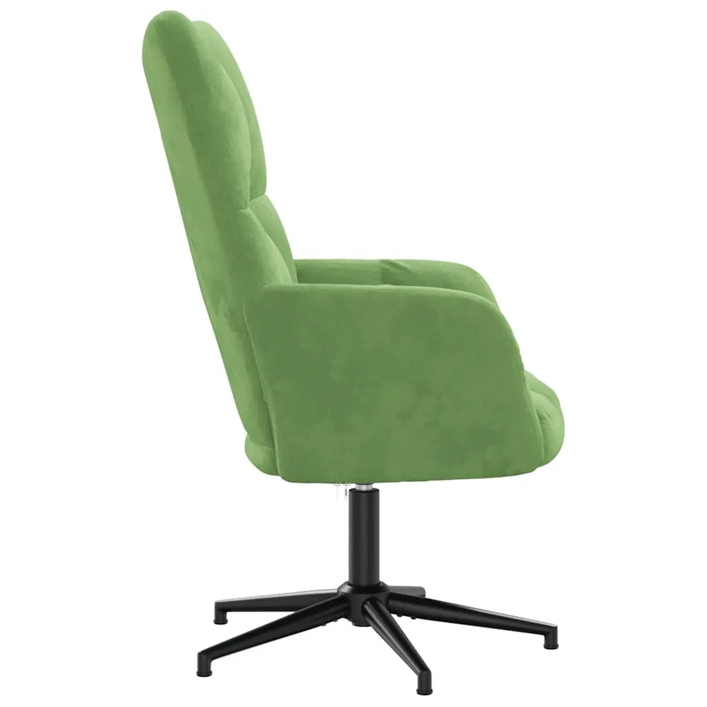 Sedia Relax Verde Chiaro in Velluto 328098
