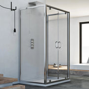 Box Doccia 3 lati 90x90x90 CM H185 trasparente mod. Sintesi Trio 2 Ante