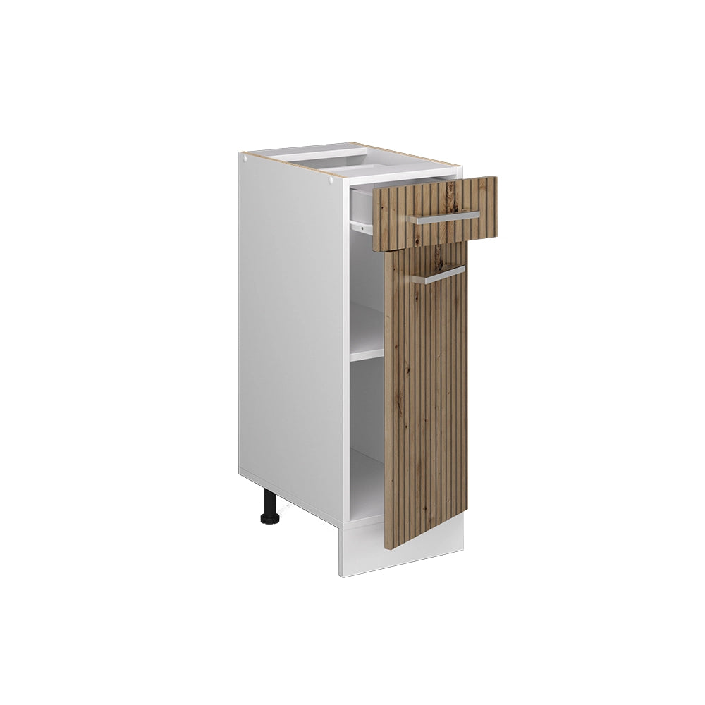 Vicco Mobiletto base per cucina Rovere artigianale 30 cm , PL Marmo