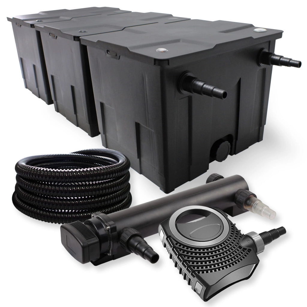 Set Filtro a 3 camere 90000l Chiarificatore 36W Pompa NEO8000 70W Tubo