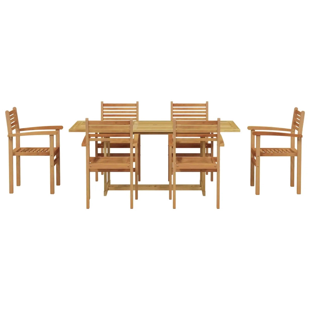 Set da Pranzo per Giardino 7 pcs Marrone Legno di teak solido 3375778