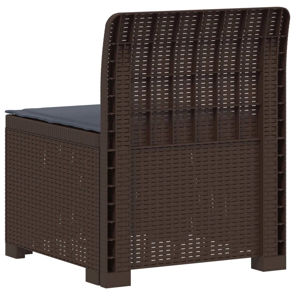 Divano da Giardino a 1 Posto con Cuscino Aspetto Rattan PP 8011787