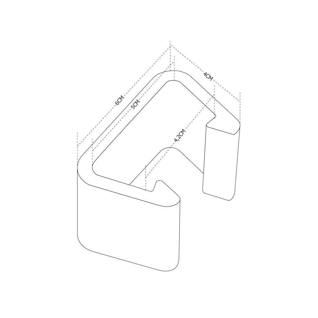 Set di 6 connettori per mobili da giardino, nero