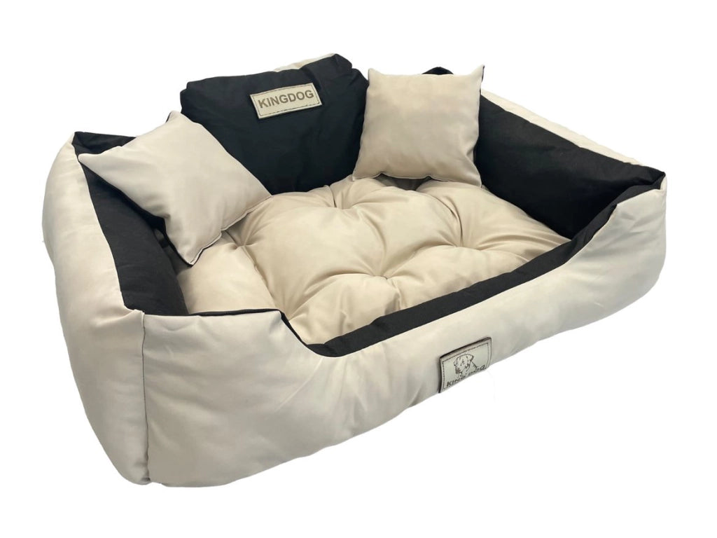 AIO FACTORY 100x75 cm KINGDOG Cuccia per cani impermeabile personalizzabile Beige