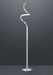 COURSE PIANTANA LED 11W 1150lm, 3000K ONDULATA ACCIAIO SATINATO H. 145CM DIMMERABILE