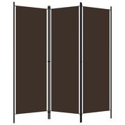 Divisorio Ambienti | Divider per stanze | Paravento 3 Pannelli Marrone 150x180 cm
