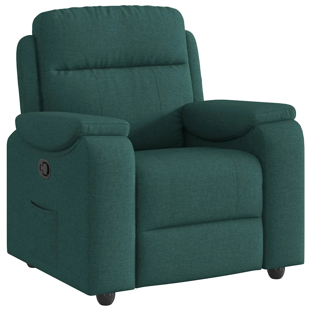 Poltrona Reclinabile in Tessuto Verde Scuro 4015686