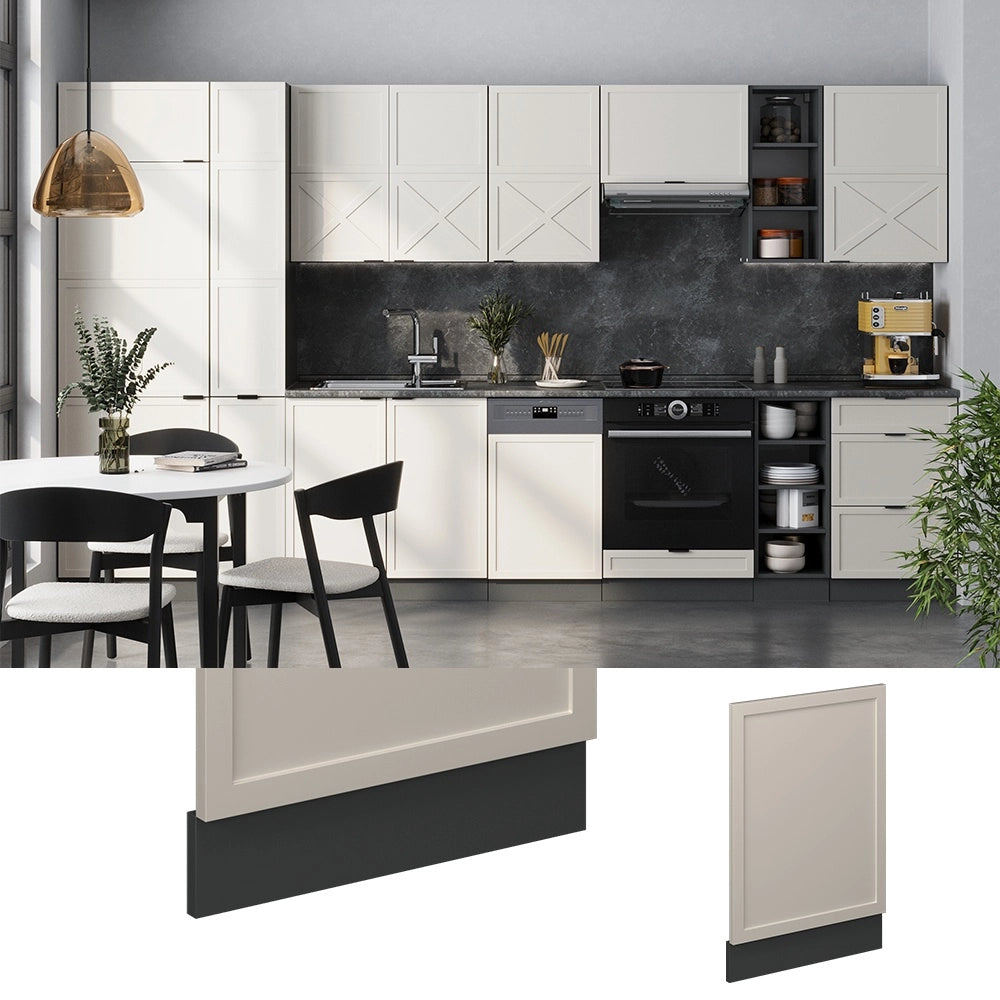 Pannello frontale Fame-Line GrigioBeige/Antracite 45 cm, PL Rovere Vicco