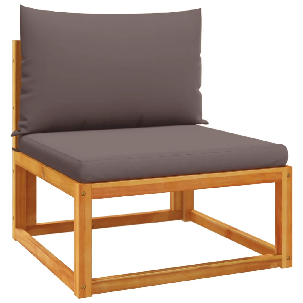 Set di divani da giardino 4 pezzi con cuscini in legno di acacia e corda 3278832