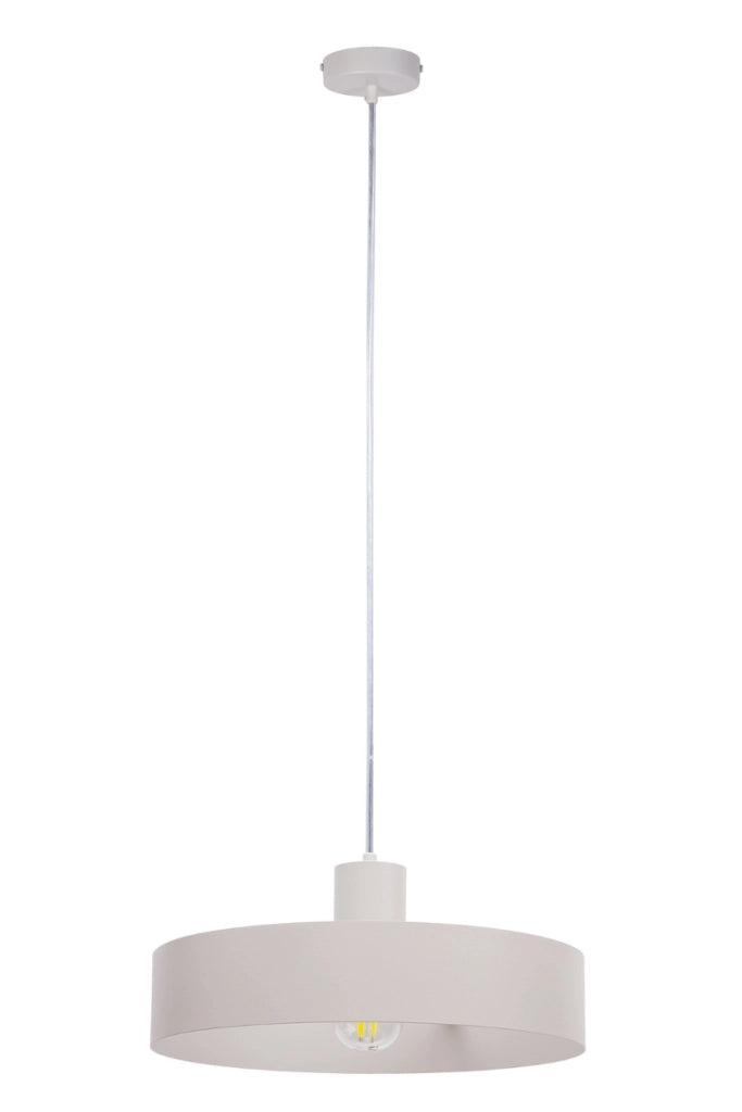 Lampada a sospensione industriale grigio-beige Ø35 E27 RIF
