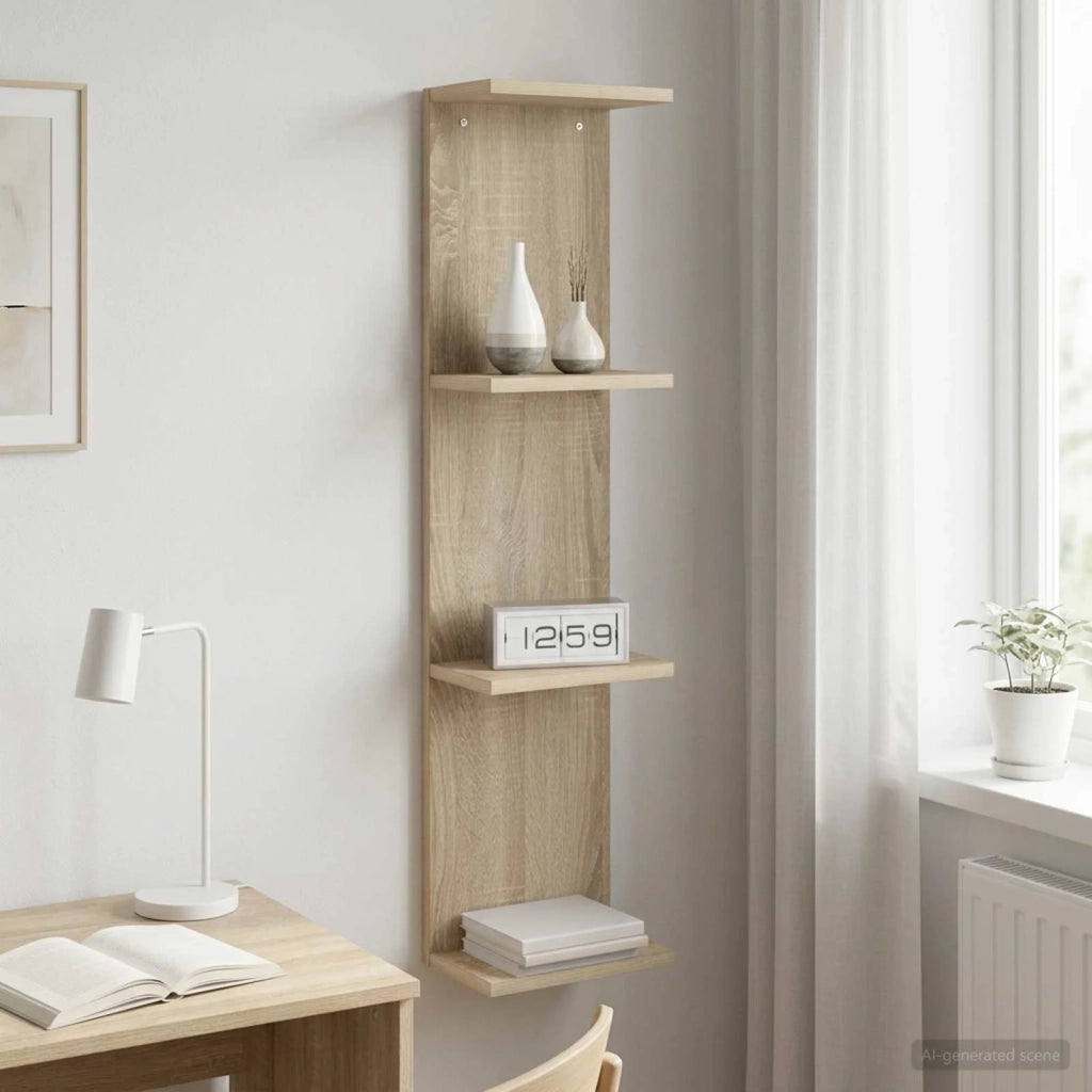 Scaffale da parete Rovere Sonoma 25 x 15 x 100 cm 8012384