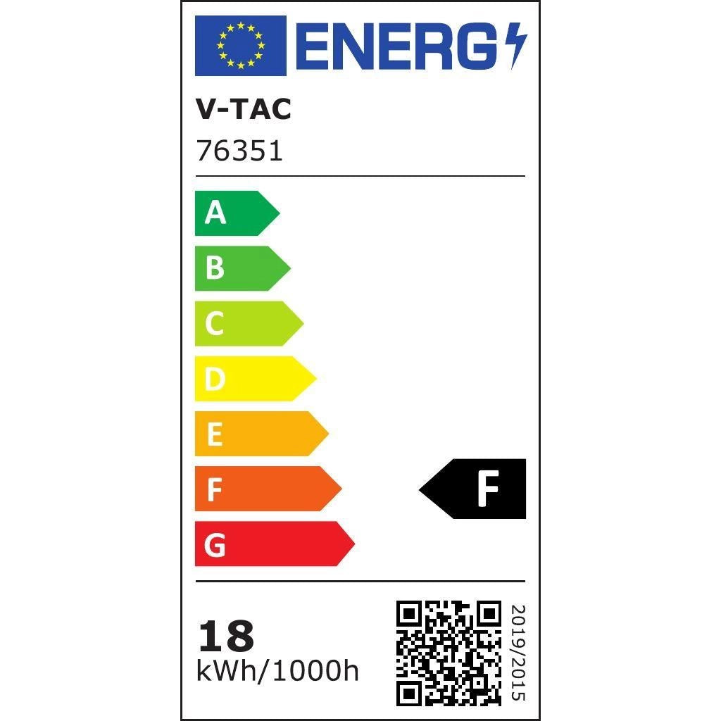 Plafoniera LED V-TAC 18W 25cm da soffitto IP44 nera 6500K