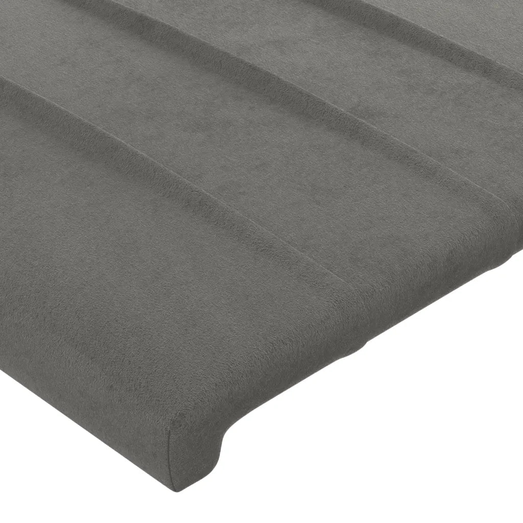 Testiera a LED Grigio Chiaro 163x16x118/128 cm in Velluto 3124340