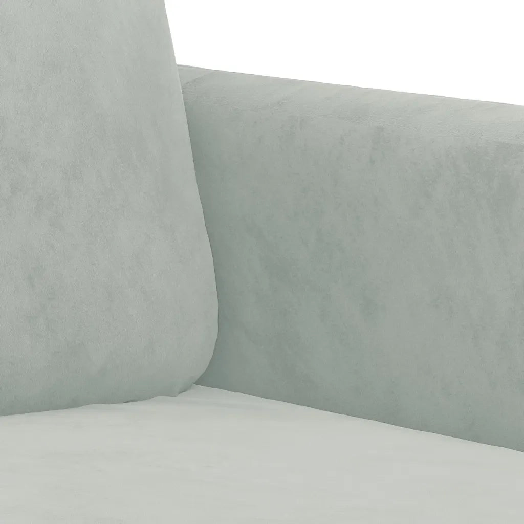 Divano a 2 Posti-Sofa 2 Posti Grigio Chiaro 140 cm in Velluto 695661