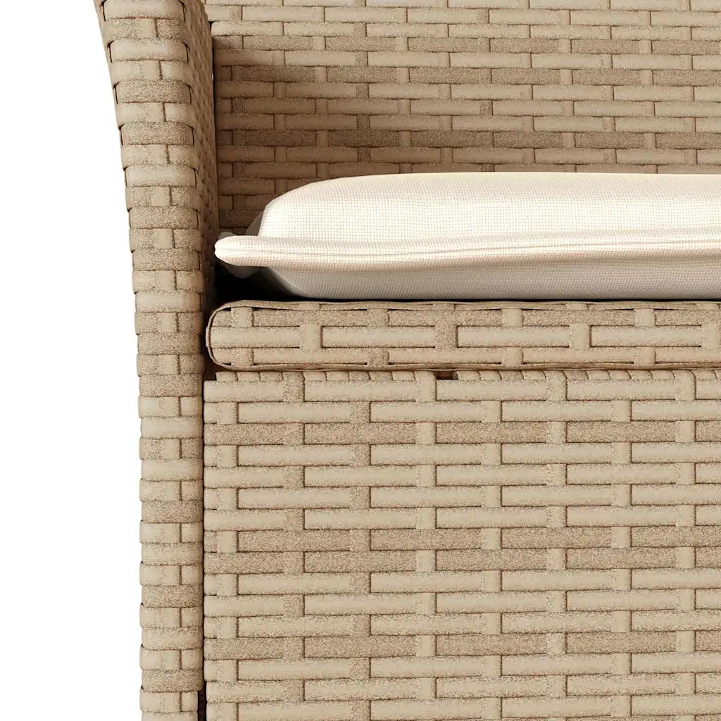 Set da Pranzo da Giardino 5 pz con Cuscini Polyrattan e Vetro 3278658