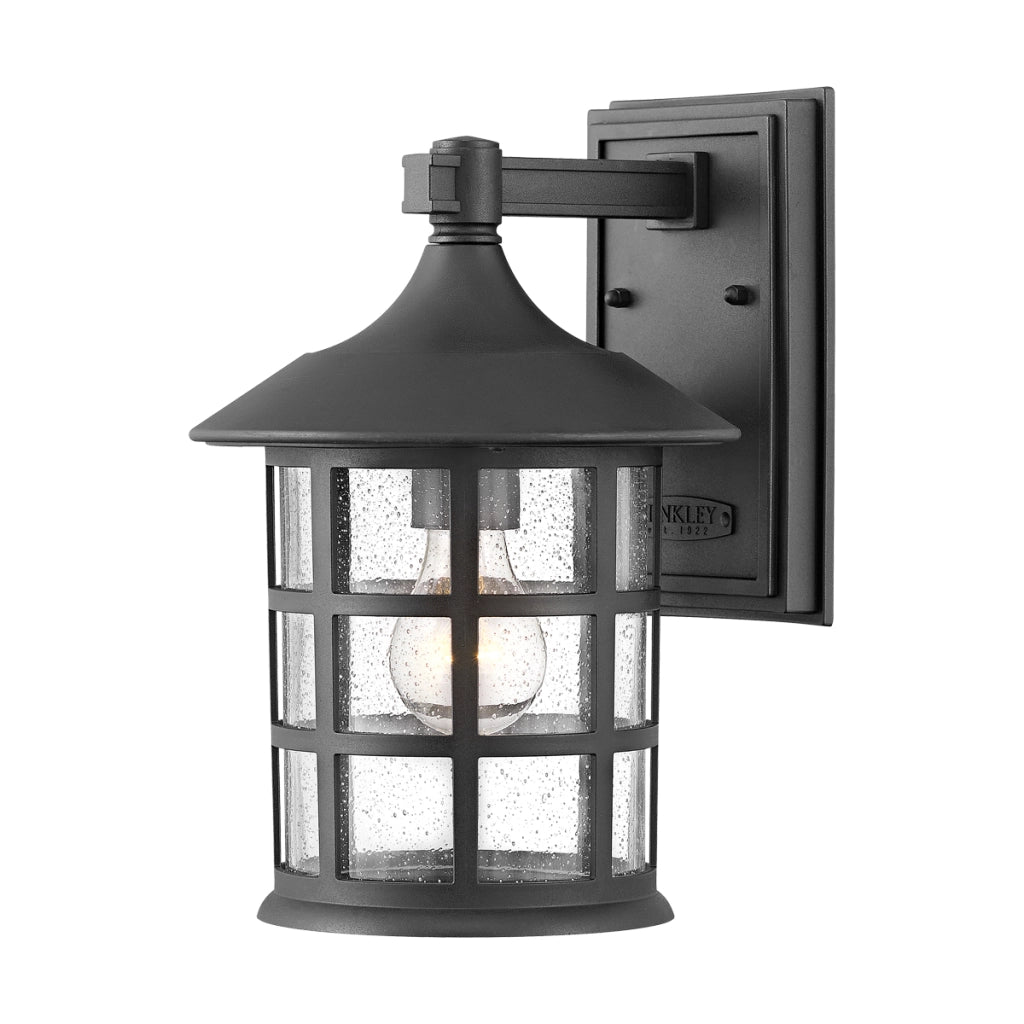 Applique esterna nera testurizzata E27 40W Freeport Hinkley
