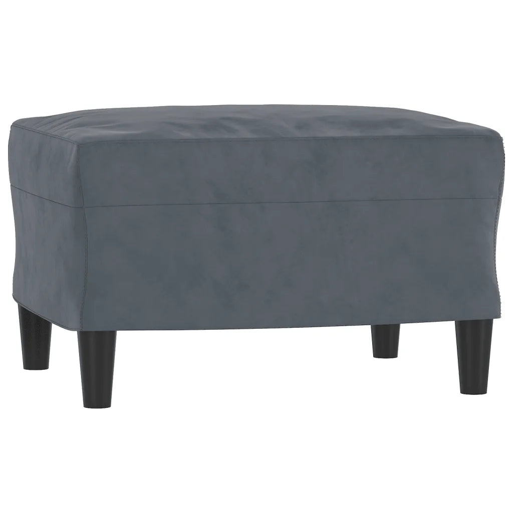 Set di Divani 3 pz con Cuscini Grigio Scuro in Velluto 3202261