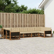 Set di divani da esterno con cuscino 7 pcs Naturale e Beige 3381657