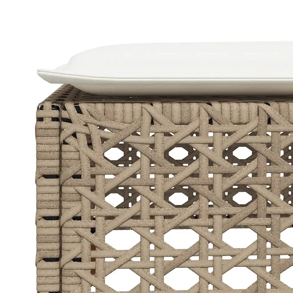 Set Divano da Giardino 6 pz con Cuscini Beige in Polyrattan 3261952