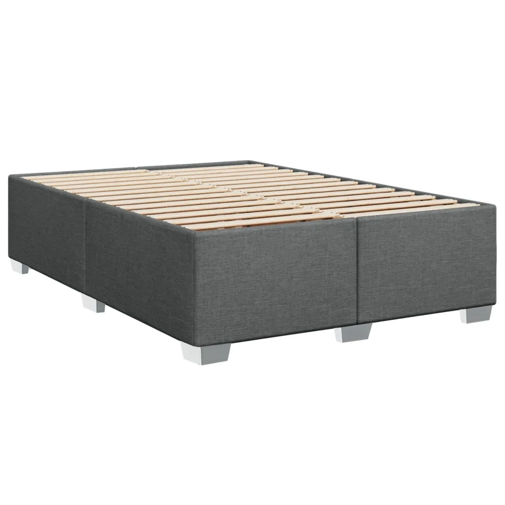 Letto matrimoniale | Letto per adulti | Giroletto senza Materasso Grigio Scuro 160x200 cm Tessuto